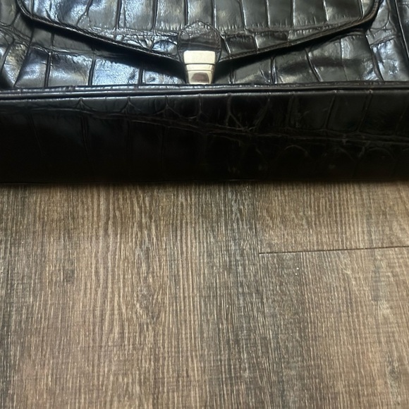 Nordstrom large vintage “crocodile leather”attaché case/briefcase large bag - Picture 6 of 12